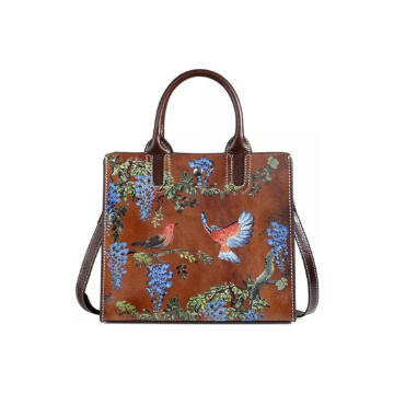 MFCHY Women's Casual Handbag Floral Handbag Women's Handmade Large Capacity Shoulder Messenger Bag